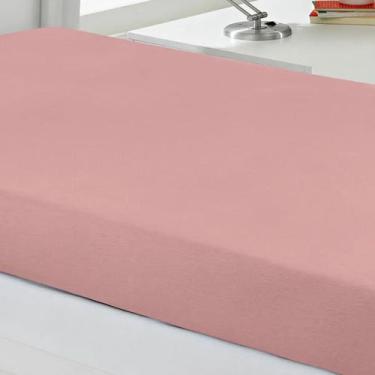 Imagem de Lençol Avulso KazzaVip Solteiro Malha 100% Algodão Basic Liso com Elás