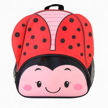 Imagem de Mochila Escolar Infantil Pesonagem Joaninha Vermelha Para Meninas - Cl