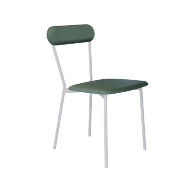Imagem de Cadeira Vintage Emília Fixa C-4 Pes 450 X 505 X 810 Mm C-1 Un. Pés Brancos. Cn.urano Vd.salvia Cn.urano Verde Sálvia