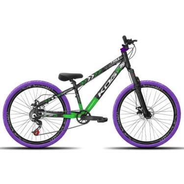 Imagem de Bicicleta aro 26 KOG Freeride, Preto, Verde 2