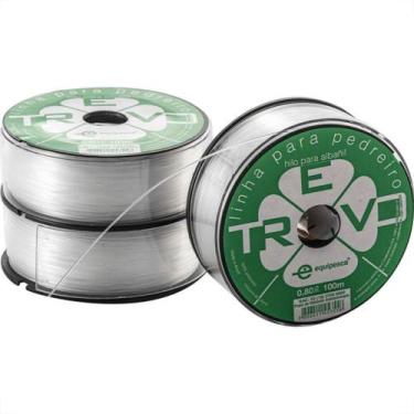 Imagem de Linha Pedreiro Nylon Ekilon 0,8Mm 100M Branca 051.013 - Kit C/5, Branc