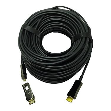 Imagem de Cabo HDMI 2.0 8K Fibra Óptica de 30 Metros 2 em 1 Plug Destacável