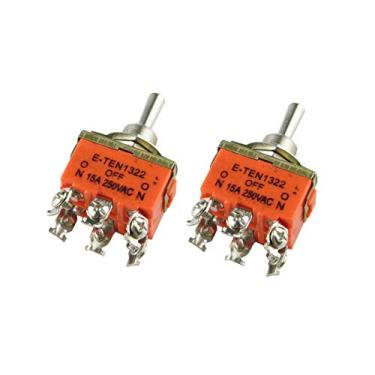 Imagem de CHANCS Interruptor elétrico mini interruptor 15A 250VAC 6 pinos DPDT para motor 60KTYZ 2 peças