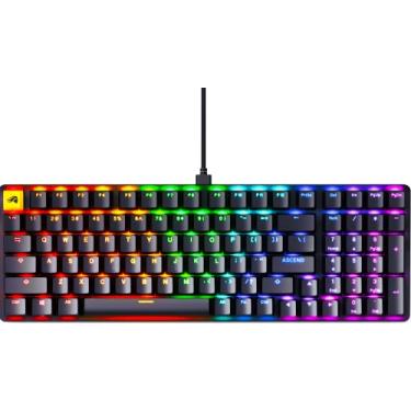 Imagem de Glorious Teclado mecânico para jogos GMMK 2 - Interruptores lineares Hotswap Cherry Mx Style - Palavra-chave com fio de tamanho completo - Teclas Double Shot, RGB - Acessórios de configuração de PC