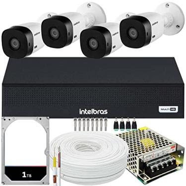 Imagem de Kit Cftv Intelbras 4 Câmeras vhl 1120 720p DVR Mhdx 1004 1TB