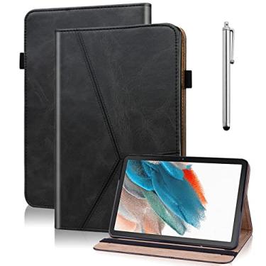 Imagem de VODEFOX Capa para Lenovo Tab P12, 12.7 polegadas 2023, Couro PU e sintético, Suporte Flip, Slots de Cartão, Porta-lápis, Proteção Diária, Preto