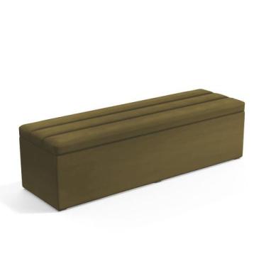 Imagem de Calçadeira Baú Ursa 160 para Cama Queen Z-006 Sued Capuccino Aradecor,
