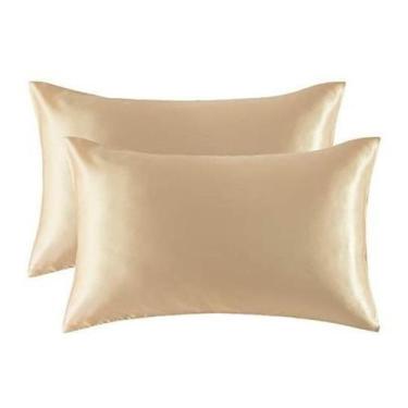 Imagem de Kit 02 Fronhas De Cetim (01 Par) Anti Frizz Macio 50cm x 70cm Com Zípe