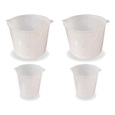 Imagem de Kit 2 Formas Para Queijo Frescal 1Kg + 2 De 500G Injesul
