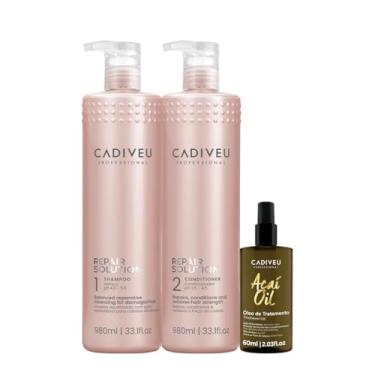 Imagem de Kit Cadiveu Professional Repair Solution Açaí Duo Salon Oil 60 (3 produtos)