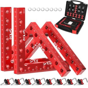 Imagem de Braçadeira de canto DIYLOG, alumínio de 90 graus, pacote com 4 carpint