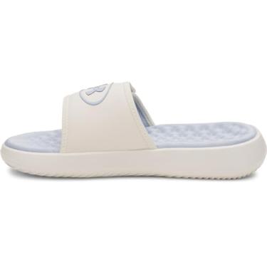 Imagem de Under Armour Sandália feminina Ignite Pro 8 Slide, (279) Pedra/Azul Calmo/Azul Calmo, 37