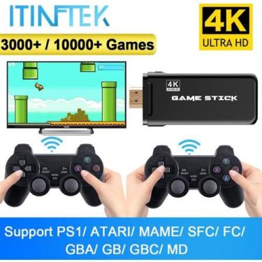 Imagem de Console de videogame sem fio FS 3000 4K HD com tela para TV - Lightbek
