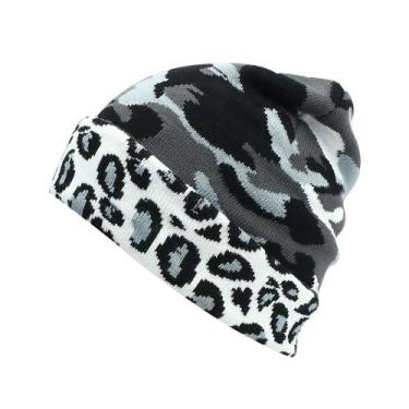 Imagem de Chapéu de moda feminina inverno boina de tricô de malha chapéu de laze