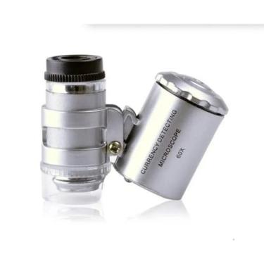 Imagem de Microscópio de bolso Mini, ampliação de 60x com LED e luz UV - Lightbe
