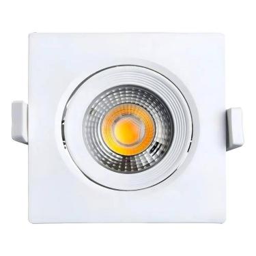 Imagem de Spot Led 7W 3000K Branco Quente Quadrado Direcionavel Galaxy