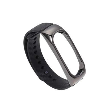 Imagem de Pulseira extra para Xiaomi mi band 2 (TPU + Aço inoxidável) (Preto)