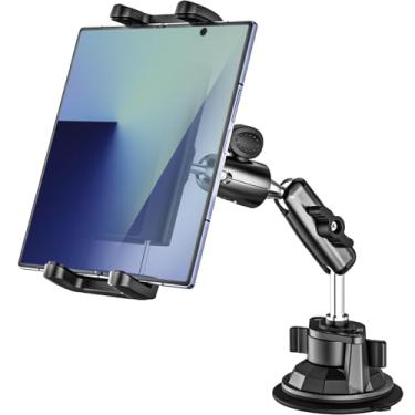 Imagem de Dosvsi Suporte de carro Z Fold, [Super Ventosa] Suporte para painel de para-brisa para telefone dobrável, suporte de telefone de caminhão de metal 360° para Galaxy Z Fold 7 6 5 4 3 2, Pixel Fold, iPad
