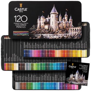Imagem de Lápis de Cor Profissional 120 Cores, CASTLE ART SUPPLIES