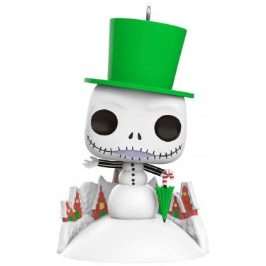 Imagem de Enfeite de Natal Hallmark Keepsake Disney Tim Burton Jack Skellington Boneco de Neve Funko POP!, Plástico, 5x7,5x3,5cm