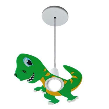 Imagem de Luminária Pendente Dinossauro Infantil Quarto Menino(a) Teto - Vitrine