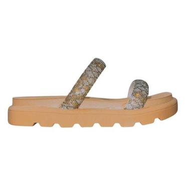 Imagem de Sandália Slide Flatform Tratorada Feminino Vizzano 6459.110 Nude, Nude
