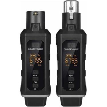 Imagem de Transmissor Recepetor Sem Fio Xlr E P10 Microfone E Guitarra (1 TX / 1