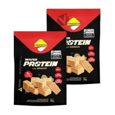 Imagem de Kit 2 Wafer Protein Amendoim Com Proteina Zero Lactose Diet 35g - Lowç