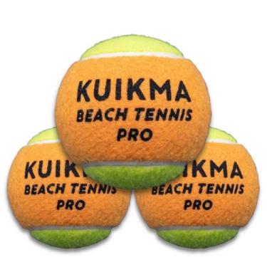 Imagem de Kit 3 Bolinhas Beach Tennis Kuikma ITF Approved Stage 2 antiga Sandeve