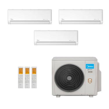 Imagem de Ar-Condicionado Multi Split Inverter Midea 42.000 (2x Evap HW 12.000 + 1x Evap HW 24.000) Quente/Frio 220V