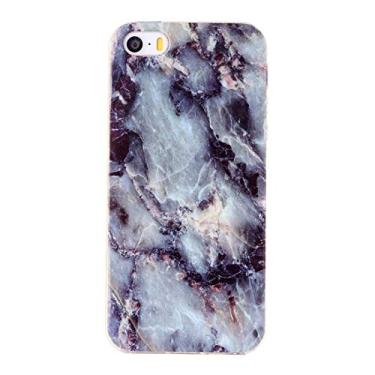Imagem de CHAJIJIAO Capa ultrafina para iPhone 5 & 5s & SE estampa de mármore preto TPU macio capa traseira protetora capa traseira para telefone (Cor: Cor2)