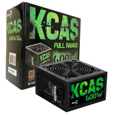 Imagem de Fonte Gamer Aerocool Kcas 600W 80 Plus Bronze Full Range Pfc