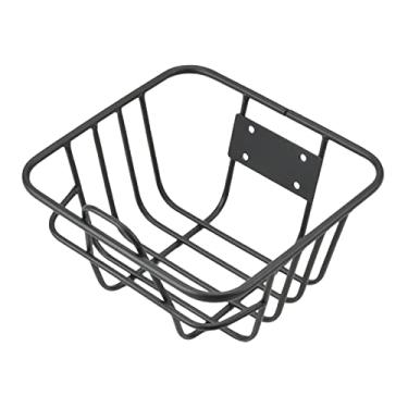 Imagem de Tachiuwa Cesta de bicicleta dianteira Cesta de bicicleta Alforjes Porta-pacote de bagagem Rack de vegetais Cesta de vegetais dianteira traseira Suporte de, 24,5 cm x 22,5 cm