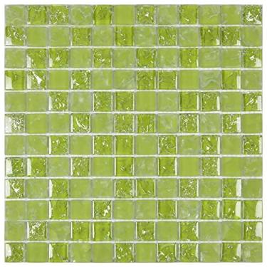 Imagem de Pastilha de Vidro Ice Glass Mosaic 30cmx30cm (placas) Verde