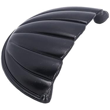 Imagem de Puxador de guarda-roupa, 70 g, 8,8 x 4,5 cm, cabo de hardware ecológico preto com parafusos para armários, gavetas, guarda-roupas, móveis