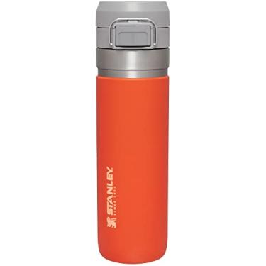 Imagem de Stanley Garrafa de água Quick Flip GO 680 g | Tampa com botão de pressão | À prova de vazamento e embalável para viagens e esportes | Aço inoxidável isolado | Livre de BPA | Tigerlily
