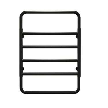 Imagem de Toalheiro Elétrico para Banheiro Montado Na Parede Em Aço Inoxidável Trilho Aquecido Termostático Radiador de 4 Barras para Casa Hotel Aquecimento Rápido 5 Minutos,Black,50 * 68cm