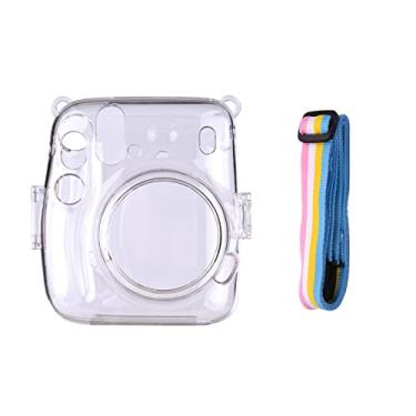 Imagem de Estojo de proteção transparente para câmera instantânea com cordão de substituição para Fujifilm Instax Mini 11