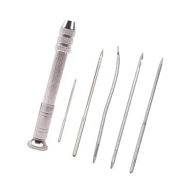 Imagem de Fancyes Conjunto de agulhas de furador de costura de couro PU, ferramentas de reparo de calçados Conjunto de reparo pesado Ferramenta manual Multifuncional, com 10 Agulhas