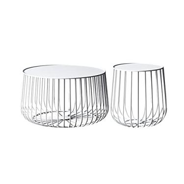 Imagem de Mesa lateral mesa de centro banqueta criativa mesa de chá industrial casa quarto sala de estar mesa lateral de chá mesa de coquetel decoração de escritório rack de armazenamento mesa de centro para sala de estar (cor: ouro)