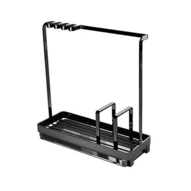 Imagem de Organizador de pia organizador de pia de cozinha suporte de esponja de cozinha cesta de drenagem de cama rack de pano rack de pano bandeja de drenagem removível estreito economizar espaço (25 x 9 x 25