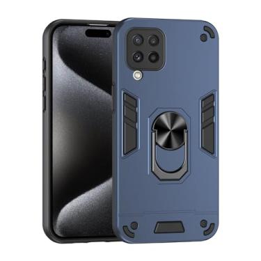 Imagem de Estojo Fino Compatible with Samsung Galaxy A22 4G Phone Case with Kickstand & Shockproof Military Grade Drop Proof Protection Rugged Protective Cover PC Matte Textured Sturdy Bumper Cases (Size : Blu