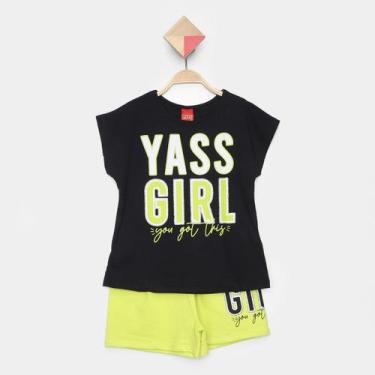 Imagem de Conjunto Curto Infantil Kyly Yass Girl Camiseta + Short Menina