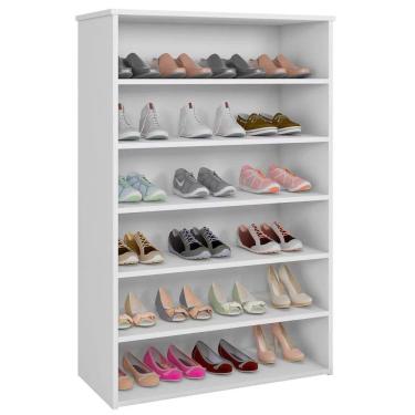 Imagem de Armário Multiuso Sapateira 5 Prateleiras Yasmin Branco - Pallazio
