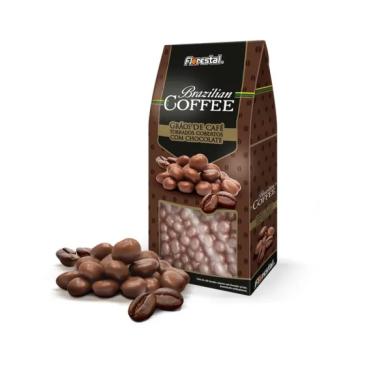 Imagem de GRãOS DE CAFé TORRADOS COBERTOS COM CHOCOLATE SEM GLúTEN FLORESTAL 100G 
