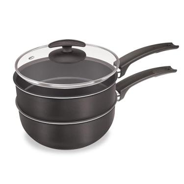 Imagem de CHOCOLATEIRA 18 CM - 3x1 BLACK C/TPA VIDRO