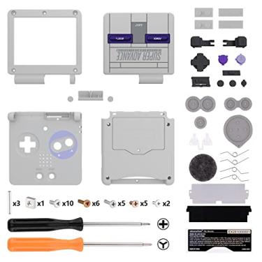 Imagem de Caixa de reposição personalizada com estilo SNES clássico atualizado eXtremeRate para Gameboy Advance SP GBA SP – Compatível com IPS e LCD padrão – Console e tela não incluídos