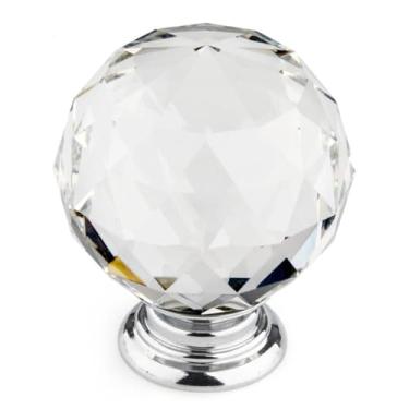 Imagem de Richelieu Hardware BP87375014011 Coleção Pordenone 1 31/32 polegadas (50 mm) Cristal e Cromado Contemporâneo, Transparente, Acabamento Cromado