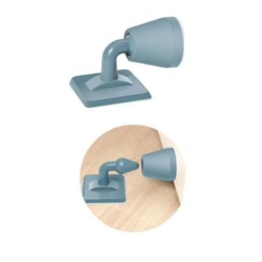 Imagem de Kit 02 Unidades Aparador De Porta E Janela Calço Trava Cunha Protetor Batente Segurança Fixador Adesivo Autocolante Prendedor Peso De Porta Stop Door De Silicone (CINZA)
