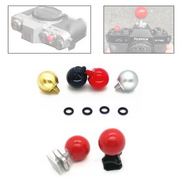 Imagem de Metal Sphere Ball Shutter Botão de Liberação Hot Shoe Adapter Cover Cap para Fujifilm Fuji XT4 XS10